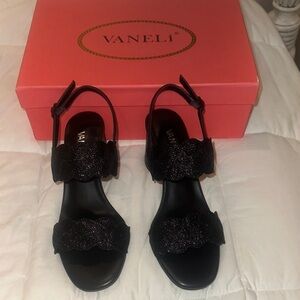 Vaneli Elegant Black Sandals for Women